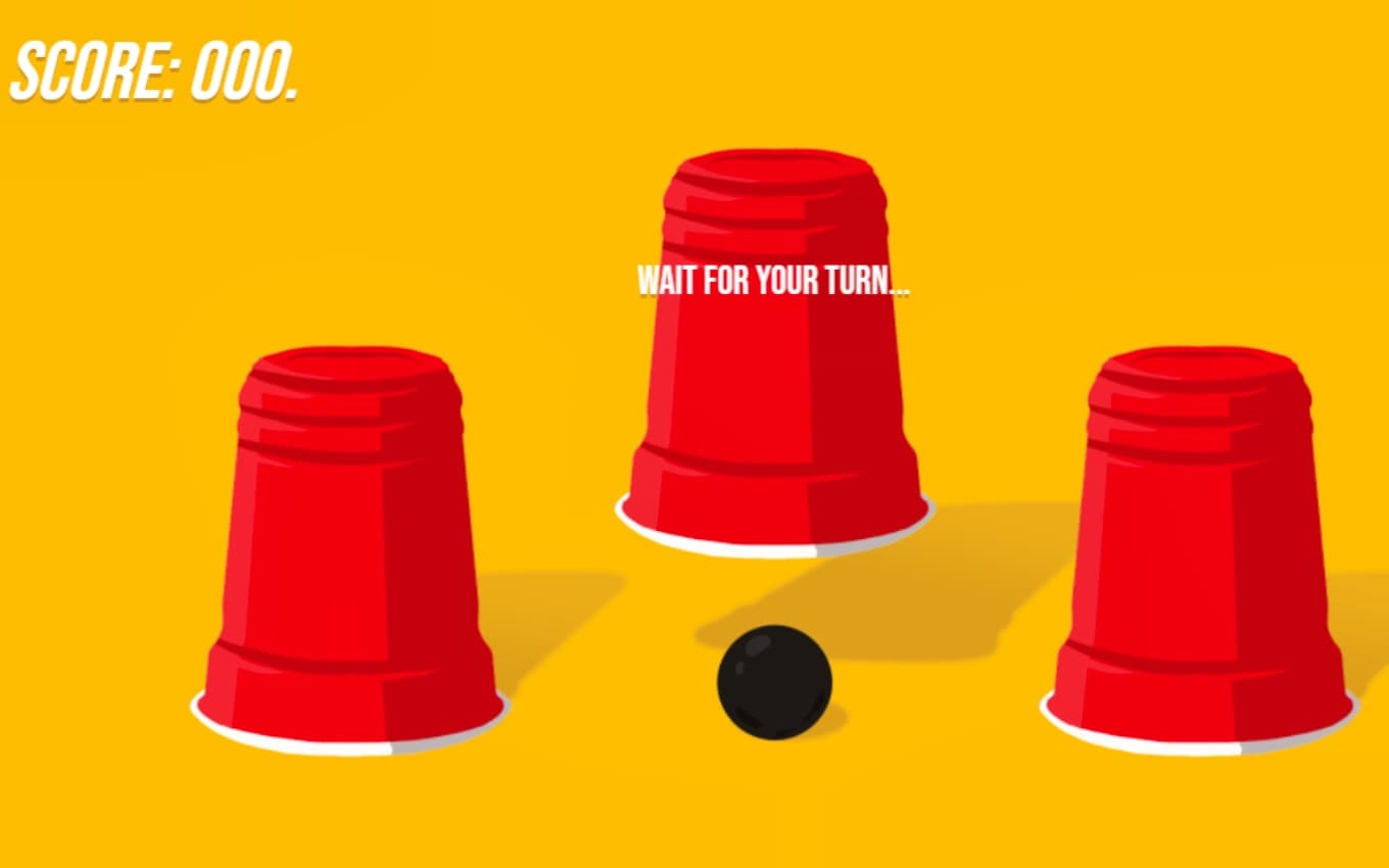 Three Cups Game - Screenshot 1